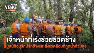เจ้าหน้าที่เร่งช่วยชีวิตช้างมูลนิธิอ$