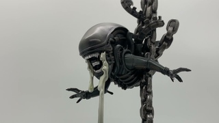 Close Up of the Alien Xenomorph Q-Fig by QMx! A perfect mix of creepy and cute!