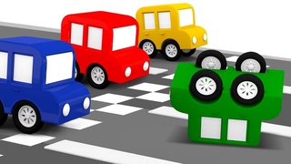 Lehrreicher Zeichentrickfilm - Die 4 kleinen Autos fahren ein Rennen - Deutscher Cartoon fr Kinder