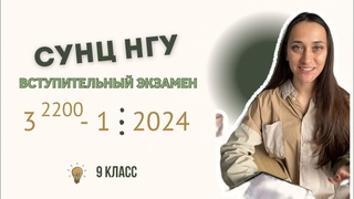 Вступительный экзамен в СУНЦ НГУ 2024 | Делимость 9 класс