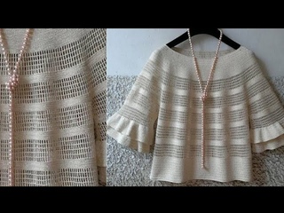 Elegant blouse with simple crochet patterns. Simple crochet patterns for blouses