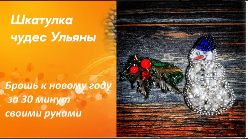 Брошь к новому году своими руками за 30 минут Делаем вместе