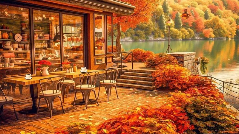 Fall Coffee Shop Ambience Jazz Bossa , Autumn Bossa Nova Music, cafe, Relaxing Bossa Nova