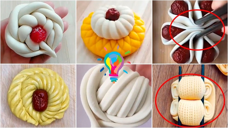 14 красивых булочек. Способы формирования булочек, Bun shapes.