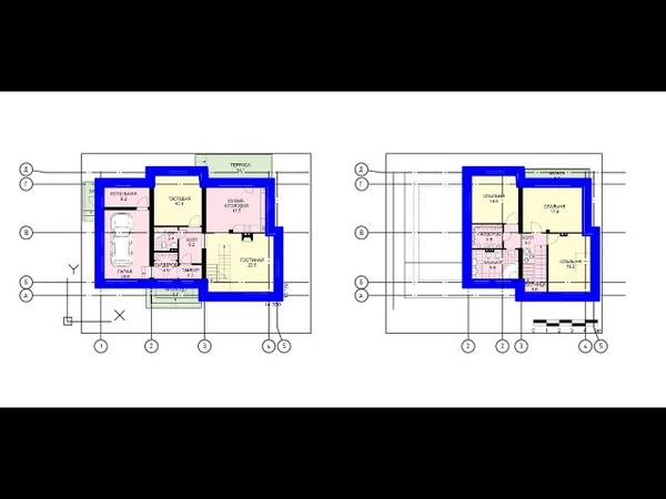 Копро, Autocad зачетная работа, если отличаются планы 1 го и 2 го