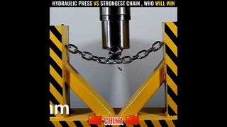 HYDRAULIC PRESS VS STRONG ANCHOR CHAIN  WHO WILL WIN  #shorts #america #shortfeed