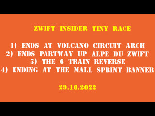 Zwift Insider Tiny Race