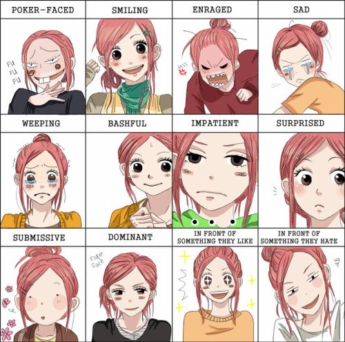 Funny anime face expressions