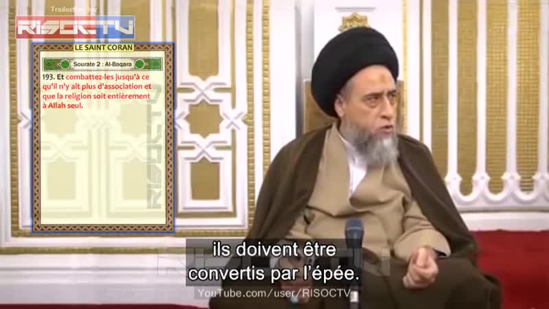 Ayatollah irakien Oui, lislam sest propagé par lépée, et