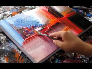 Abstract painting demonstration / Abstract art / “R-12 by Roxer Vidal“