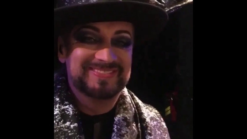 Boy George at Jean Paul Gaultiers fashion show celebrating 50 Years of