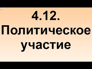 . Политическое участие