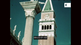 1940s, 1950s Italy, Venice Aerials, Pigeons in St Mark’s Square