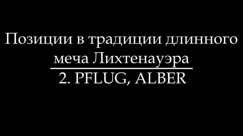 2. Позиции в традиции длинного меча Лихтенауэра. PFLUGALBER. , HEMAIs
