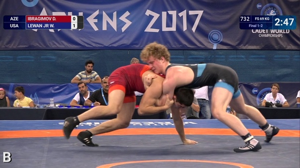 GOLD FS 69 kg: W. LEWAN JR ( USA) df. D. IBRAGIMOV ( AZE) by VPO1, 3
