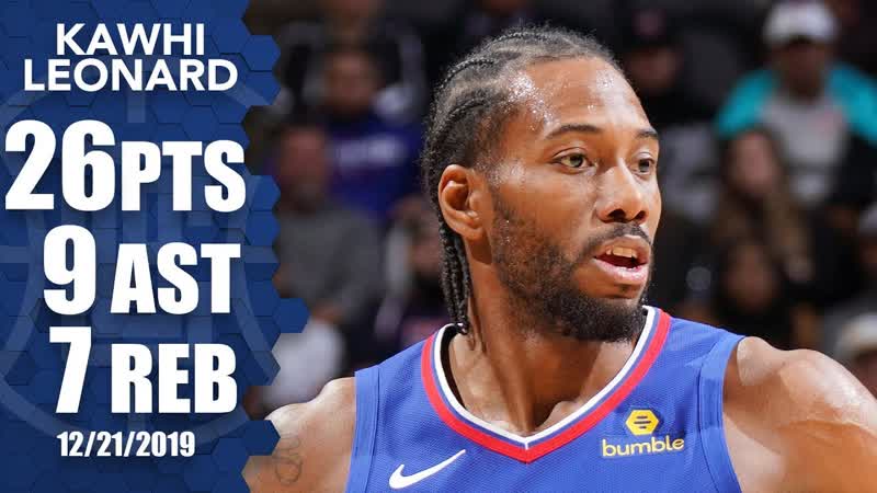 Kawhi Leonard scores 26 for LA Clippers vs. San Antonio Spurs, 2019 20 NBA
