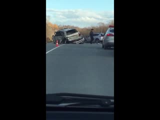 Авария заблокировала проезд по Охотской трассе